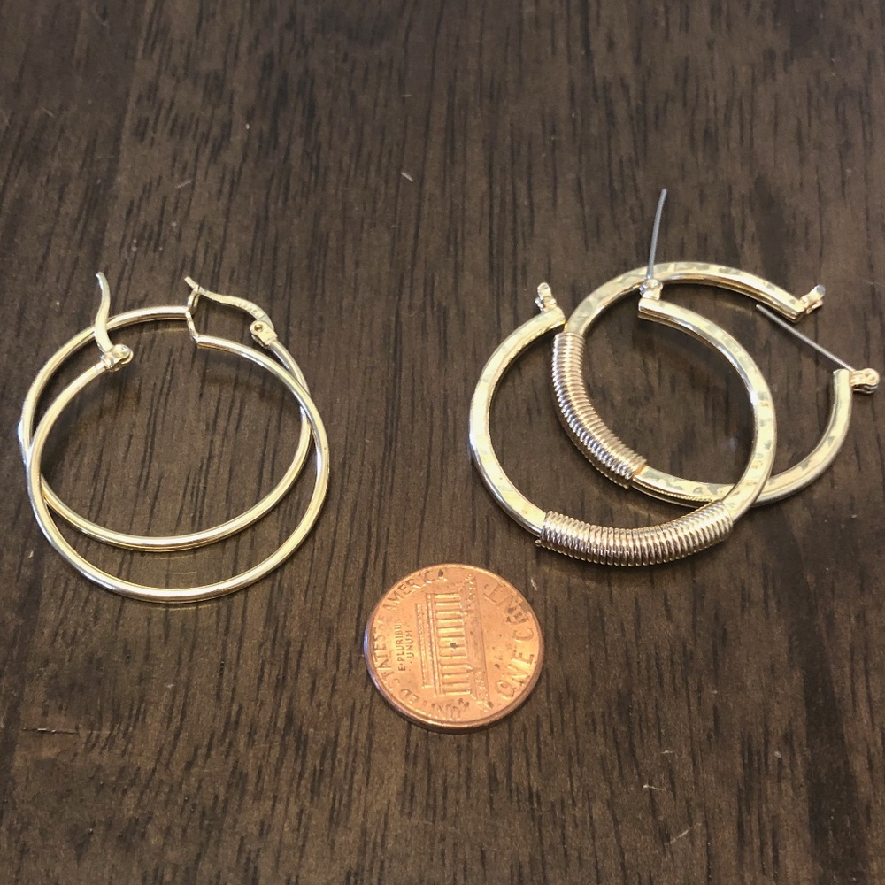 Gold hoop earrings